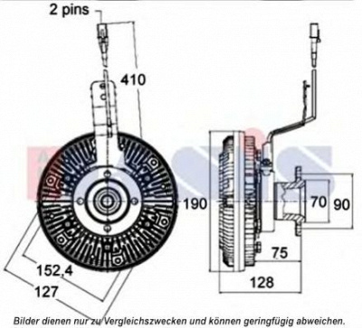 AKS DASIS 268054n -  Сцепление, вентилятор радиатора